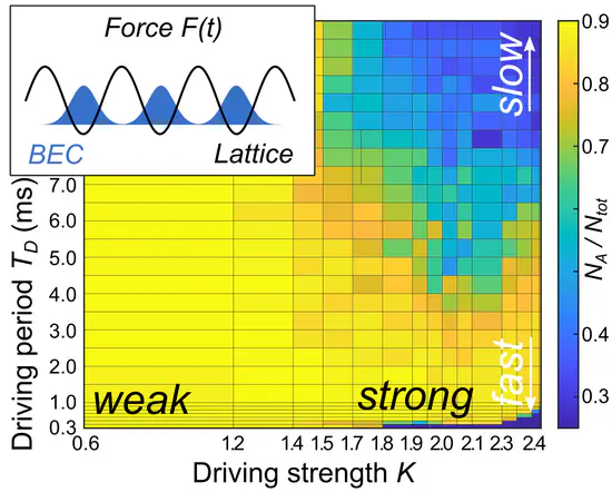 Instabilities of driven matter waves with interactions
