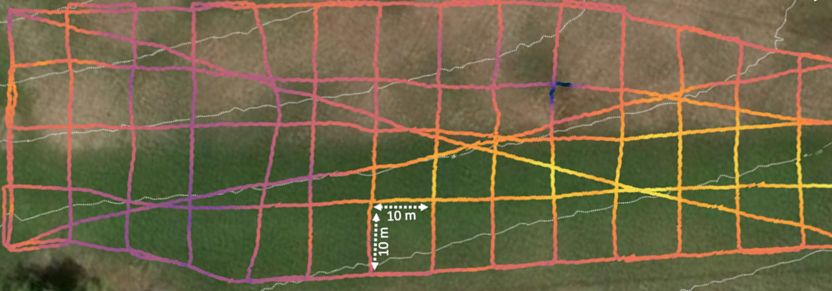 Surveyed data for magnetic field map.